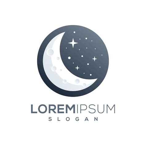 Premium Vector | Moon logo design template