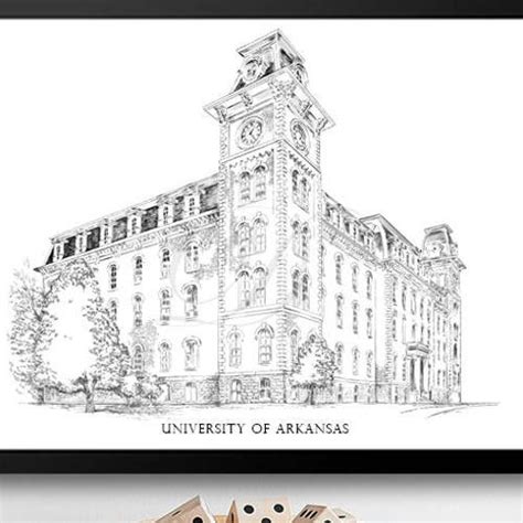 University Of Arkansas Art Print Razorbacks Etsy