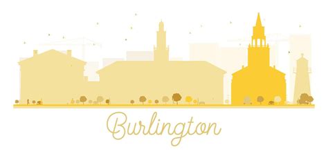 Burlington City skyline golden silhouette. 7520638 Vector Art at Vecteezy