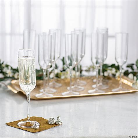 Bulk 100 Ct Clear Plastic Champagne Flutes Oriental Trading