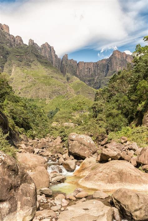 Tugela River With A Township In The Back Stock Image - Image of river ...