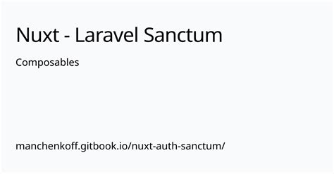 Composables Nuxt Laravel Sanctum