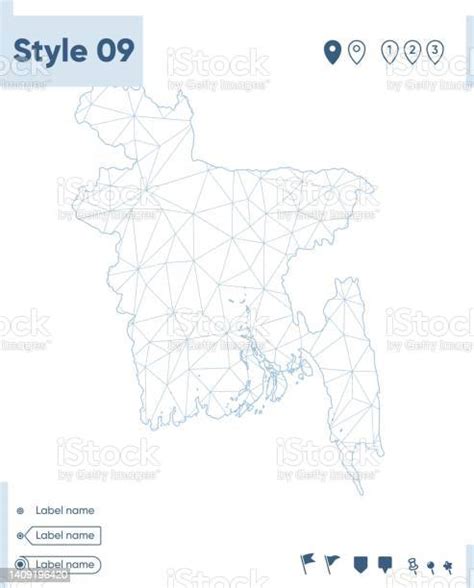 방글라데시 흰색 낮은 폴리지도 다각형지도 개요 지도 벡터 일러스트레이션 0명에 대한 스톡 벡터 아트 및 기타 이미지 0명