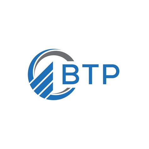 BTP Flat accounting logo design on white background. BTP creative initials Growth graph letter ...