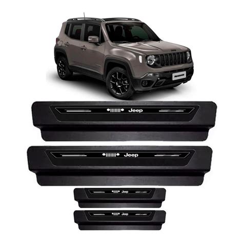 Kit Pe As Soleira Protetor De Porta Premium Jeep Renegade