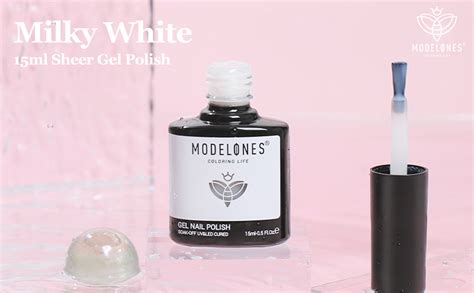 Modelones Vernis Semi Permanent Blanc Laiteux Ml Naturel French Gel