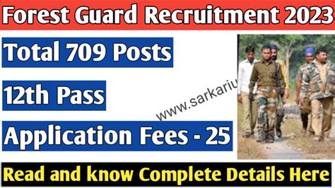 UPSSSC Forest Guard Recruitment 2023 Apply Now Direct Link SARKARI