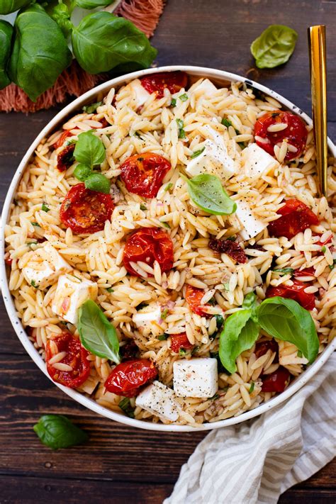 Roasted Tomato And Basil Orzo Salad This Savory Vegan