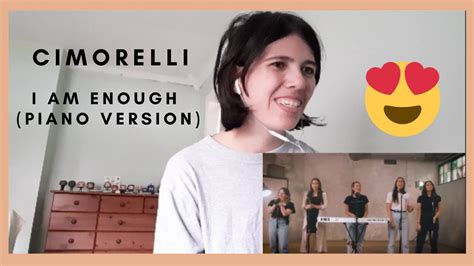 Reaction Cimorelli I Am Enough Piano Version Youtube