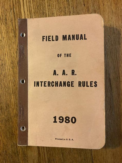 Field Manual Of The Aar Interchange Rules 1973