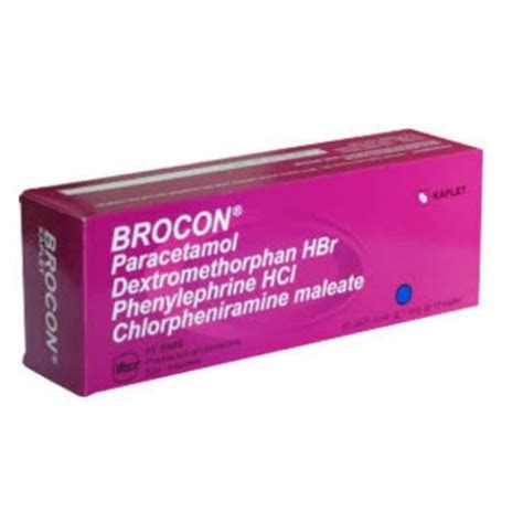 brocon  tablet obat panas demam flu  batuk pilek tablet