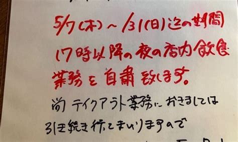 バルデカバより政府より発令された緊急事態宣言延長による夜間の店内飲食営業自粛要請に伴い、バルデカバにおきましても4月7日からの営業自粛を5月