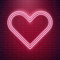 Sex Heart Neon Sign Royalty Free Vector Image VectorStock