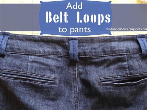 how to add belt loops to pants