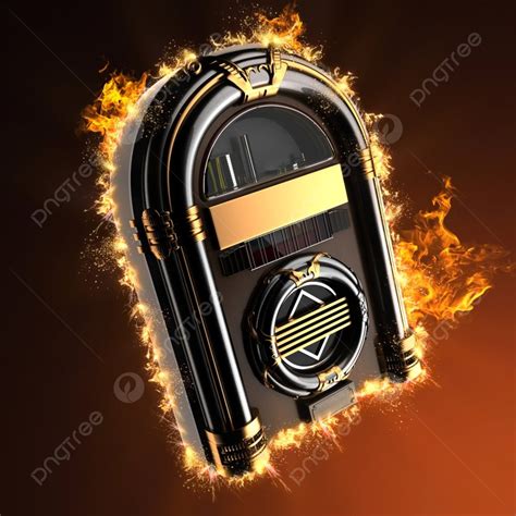 Jukebox In Fire Background Burn And Picture For Free Download - Pngtree