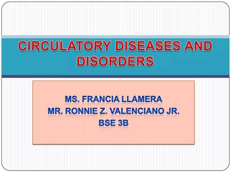 Circulatory Diseases Of The Extremities