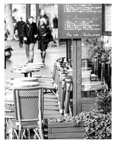 Black and White Paris Street Prints Wall Art Set Paris Cafe | Etsy