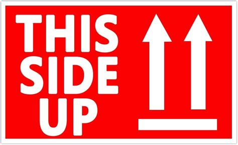 This Side Up Warning Stickers For Shipping And Packing 2 X 3