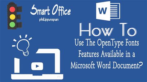 How To Use The Opentype Fonts Features Available In A Microsoft Word