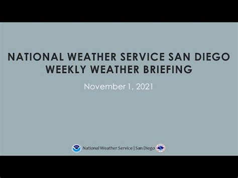 NWS San Diego Weather Briefing - November 1, 2021 - YouTube