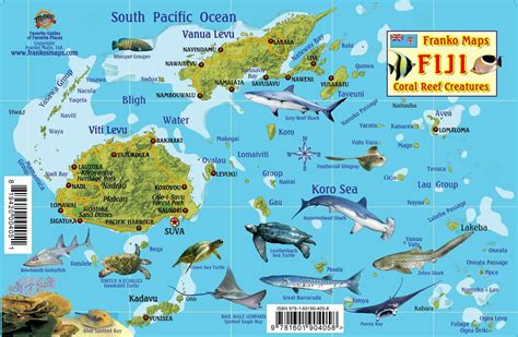 Fiji and Coral Reef Creatures. By Franko Maps (2013) : r/MapPorn