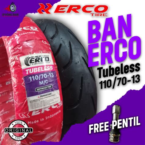 Jual Ban Motor Matic ERCO 110 70 13 Tubeless Ban Depan NMAX Shopee