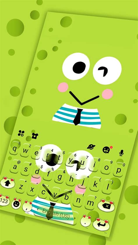 Cartoon Green Frog Keyboard Theme for Android - Download