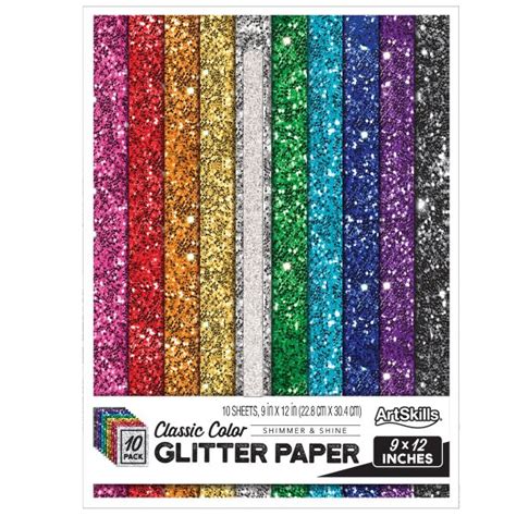 Classic Rainbow Glitter Paper