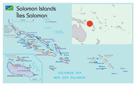 Oceania Map Solomon Islands