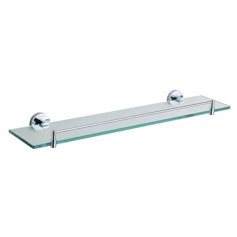 Modernity 500mm Chrome Wall Mounted Frosted Glass Vanity Shelf