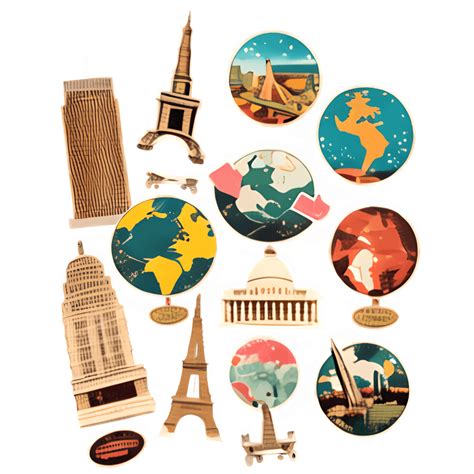 Vintage Travel Stickers · Creative Fabrica