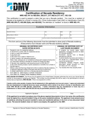 Nv Dmv Fill And Sign Printable Template Online