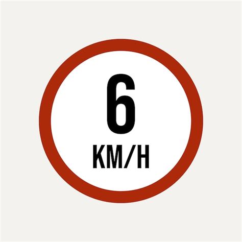 교통 6km의 도로 표지판. 벡터 | 프리미엄 벡터