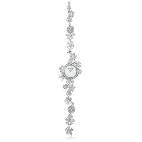 High Jewelry Folie des Prés Watch 18K white gold, Diamond, Mother-of ...