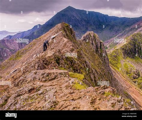 Crib Goch, Snowdon Stock Photo - Alamy