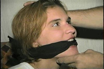 BOUND And GAGGED AMATEUR GIRLS YR OLD BABYSITTER WRAP TAPE GAGGED