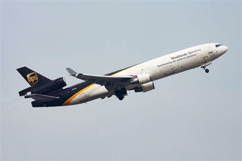 UPS Airlines cargo plane at airport. Air freight and shipping. Aviation