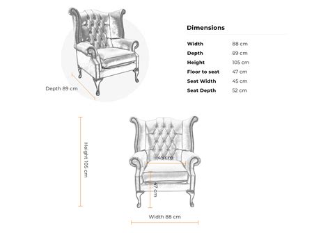 Tan Chesterfield Queen Anne High Back chair | DesignerSofas4U