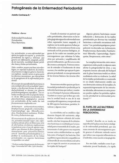 patogenesis de la enfermedad periodontal