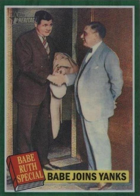 2011 Topps Heritage Chrome Babe Ruth Jacob Ruppert C28 Green Refractor RC For Sale Online