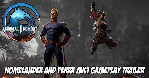 Homelander and Ferra's gameplay trailer for Mortal Kombat 1