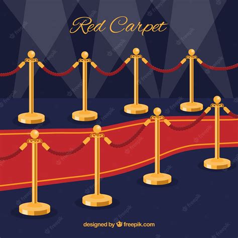 Free Vector | Red carpet background in flat style