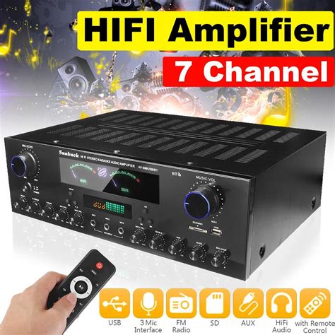 W Channel Bluetooth Audio Power Amplifier V V Av