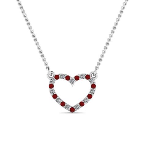 Shop For Stunning Ruby Heart Pendant Necklaces Online | Fascinating ...