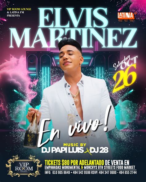 ELVIS MARTINEZ - EN VIVO! Tickets - BoletosExpress