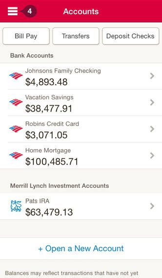 Bank Of America For Iphone And Ipad Updated With New Design And