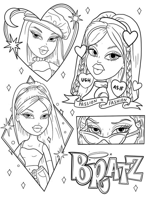 Bratz Coloring Pages Free Printable Brats Coloring Sheets