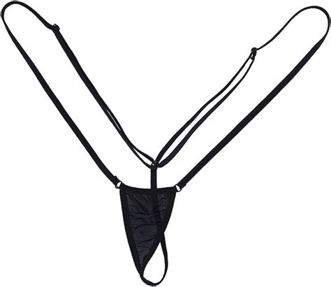 Damen Teeny Weeny Sling Shot Mini Bikini Thong Durchsichtige Bademode