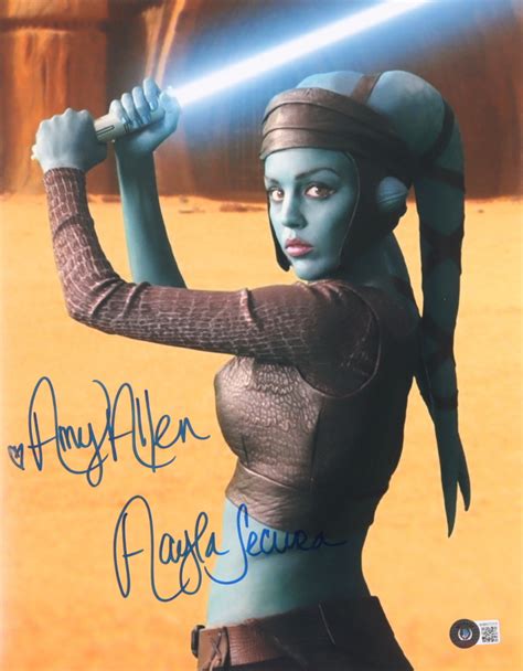 Amy Allen Signed Star Wars 11x14 Photo Inscribed Aayla Secura