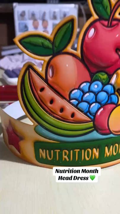 nutrition month  fruit themed headdress colorful school event